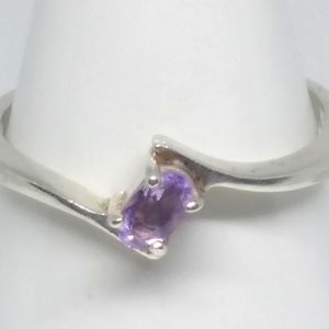 💜HP💜 925 RJ Sterling & Amethyst Bypass Ring